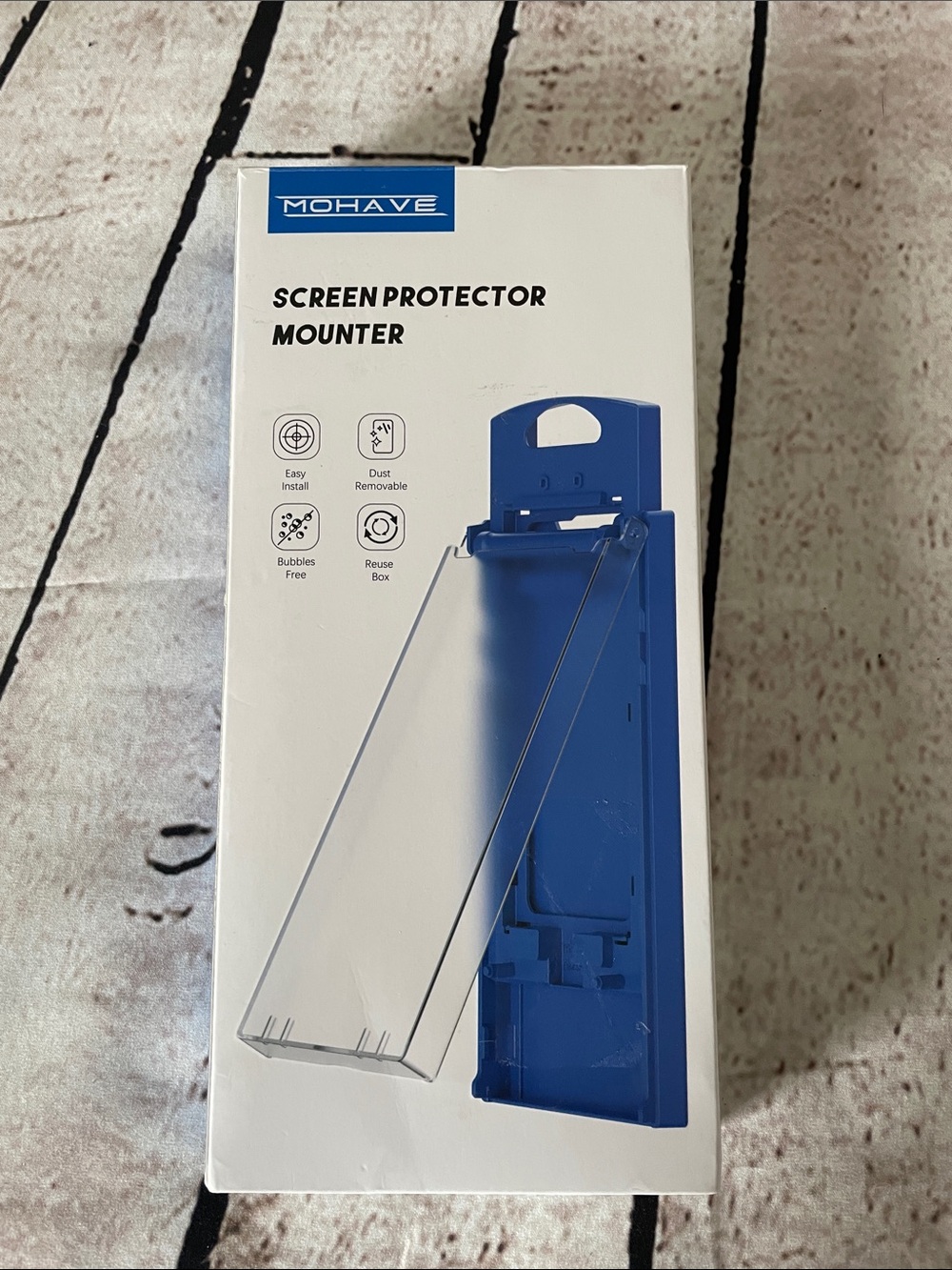 MOHAVE Screen Protector Mounter - Blue Clear Our screen or lens protector